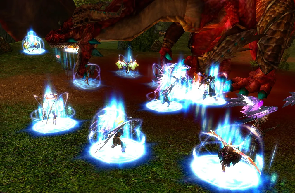 Knight Online: ejderhaya karşı party savaşı
